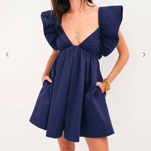 Elegant Navy Blue Dress